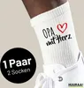 Huuraa Uni Socken Opa mit Herz 42/46 White Baumwolle Produktbild-Vorschau 2