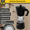 Karl Krüger 502S Alu-Espressokocher schwarz, 6 Tassen Produktbild-Vorschau 2