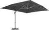 Best Möbel Ampelschirm mit Aluminiummast 4x3 m Schwarz - Produktbild-Vorschau 2
