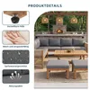 Flieks Gartenmöbel-Set 6-tlg., Gartensofa mit Hocker und Produktbild-Vorschau 7