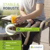 Juskys Polyrattan Gartentisch Yoro rund - wetterfest Ø 60 Produktbild-Vorschau 2