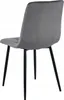 A grey upholstered chair with black legs, shown from the back. Anteprima dell’immagine prodotto
