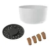 Pot de fleurs rond, bol blanc mat, 37,9 cm, hauteur 19,5 Voir les images du produit 3