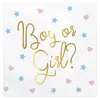Servetten "Jongen of meisje" - Goud | 20 stuks / 33x33 cm Productafbeelding-voorbeeld 8