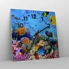 Wanduhr - Quadrat - Glasuhr - Korallenriff - 40x40cm - Produktbild-Vorschau 4