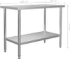 vidaXL Kuchynský pracovný stôl 120 x 60 x 85 cm Nerezová Náhľad obrázku produktu 6