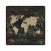 MuchoWow® Mauspad Mousepad Weltkarte - Blumen - Pflanzen Produktbild-Vorschau 1
