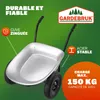 GARDEBRUK® Brouette 2 roues 150 kg 100 L jante acier roue Voir les images du produit 2