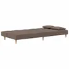 Schlafsofa 2-Sitzer mit 2 Kissen Taupe Stoff Produktbild-Vorschau 6