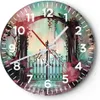 Wanduhr - Rund - Glasuhr - Fantasie Tor Garten - 40x40cm - Produktbild-Vorschau 1