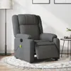 A dark gray fabric massage recliner chair is shown in a room with a floor lamp and a small side table. Anteprima dell’immagine prodotto