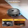 Robot vacuum cleaner cleaning near a wall and furniture. Produktbild-Vorschau