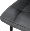 Close-up view of the quilted seat of a dark gray velvet dining chair. Produktbild-Vorschau