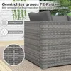COSTWAY Sofa ogrodowa z polyratanu z poduszkami, 3-osobowa Podgląd zdjęcia produktu 4