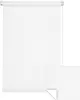 A white roller blind is shown against a white background. A small inset shows a close-up of the corner of the blind. Produktbild-Vorschau