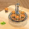 Teekanne Set mit 6 Teetassen Teetablett exquisites Produktbild-Vorschau 3
