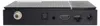 The back panel of a black satellite receiver with various ports. Produktbild-Vorschau