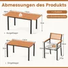 COSTWAY Gartenmöbel Set, 130/170x80cm Gartentisch Produktbild-Vorschau 3