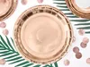 6 piatti di carta rotondi in oro rosa, lucidi, 23cm Anteprima dell’immagine prodotto 2