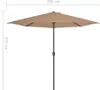 vidaXL Ombrellone da balcone con palo in alluminio Taupe Anteprima dell’immagine prodotto 14