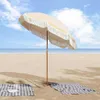 vidaXL Plážový slnečník žlto-biely 160 x 160 x 196 cm Náhľad obrázku produktu 2