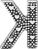 A close-up studio shot of a silver letter 'K' charm. Anteprima dell’immagine prodotto