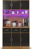 Vitrina okwish de 100x40x180 cm, aparador con iluminación Vista previa de la imagen del producto 7