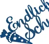Oblique Unique Endlich Schulkind Torten Topper Glitzernd Produktbild-Vorschau 4