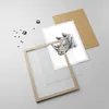 Gerahmtes Poster - Rahmen in heller Eiche - Nashorn Porträt Produktbild-Vorschau 4