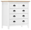 vidaXL Příborník Hill White 79x40x80 cm Borovicový masiv Náhled obrázku produktu 7
