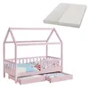 Juskys Kinderbett Marli 80 x 160 cm mit Matratze, Produktbild-Vorschau 1