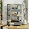 PawHut Hamsterkäfig aus Holz 4 Etagen Zwerghamster 65 x 45 Produktbild-Vorschau 7