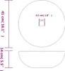Diagram showing the dimensions of a round basin. Náhled obrázku produktu