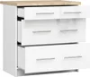 Armoire de cuisine OLIWIA S80 3S Blanc Brillant avec 3 Voir les images du produit 2