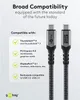 Goobay 74210, 0,5 m, USB C, USB C, 40 Gbit/s, Czarny, Szary Podgląd zdjęcia produktu 8