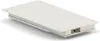 A white electronic device with a gray accent line and a small connector on the right side, shown from a diagonal top-down perspective against a white background. Produktbild-Vorschau