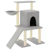 vidaXL Graffiatoio in sisal Grigio chiaro 96,5 cm Anteprima dell’immagine prodotto 1