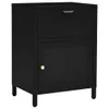 vidaXL Nachttisch Schwarz 40x30x54,5 cm Stahl und Glas -  Produktbild-Vorschau 3