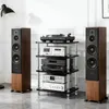 4 Etagen HiFi-Rack AV-Regal Medienregal mit Verstellbaren Produktbild-Vorschau 9