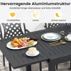 COSTWAY Gartentisch Alu 80/160x80cm ausziehbar, Esstisch Produktbild-Vorschau 4