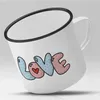 Huuraa Emaille Tasse Love Herz Geschenk Kaffeebecher Produktbild-Vorschau 2