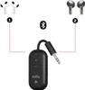 A product image showing a black AirFly Pro 2 device with a 3.5mm jack, connected via lines to two sets of wireless earbuds, one white and one gray. A Bluetooth symbol is also present. Anteprima dell’immagine prodotto