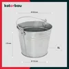 A galvanized metal bucket with dimensions and capacity indicated. Náhled obrázku produktu