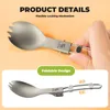 Qunature Outdoor Camping Przenośny zestaw sztućców 4 sztuki Podgląd zdjęcia produktu 3