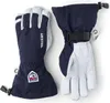Skihandschuhe "Army Leather Heli Ski - 5 finger" von Hestra in Blau und Grau; mit verstellbarem Handgelenk. Produktbild-Vorschau