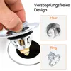 Pop-up Ablaufstopfen 27–40 mm mit Edelstahl-Filter – 3-in-1 Produktbild-Vorschau 4