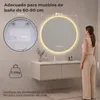 S'AFIELINA Espejo Baño LED Redondo 80 cm con Luz, Marco Vista previa de la imagen del producto 2