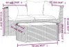 vidaXL 3-tlg. Garten-Lounge-Set mit Kissen Grau Poly Rattan Produktbild-Vorschau 8