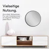 Wandspiegel 60 cm, rund, matt schwarz, Aluminiumrahmen Produktbild-Vorschau 3
