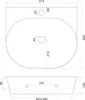 Lavabo Da Appoggio REA KIM 52 WhiteOvale Anteprima dell’immagine prodotto 6